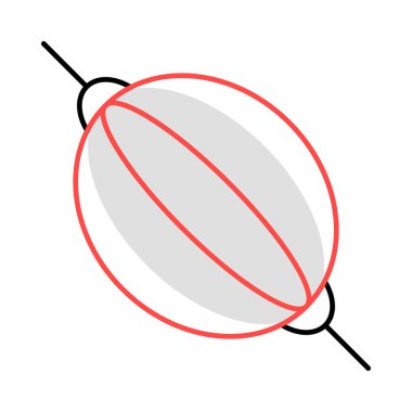 boks torbası düz simgesi beyaz arka plan, vektör, illüstrasyon izole