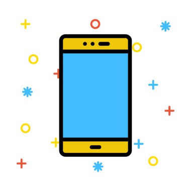 Renk web simgesi. Vektör çizim