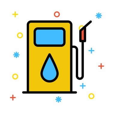 Renk web simgesi. Vektör çizim