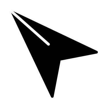 navigasyon harita düz simgesi, vektör, illüstrasyon