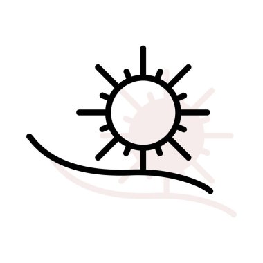 Güneş web vektör simgesi