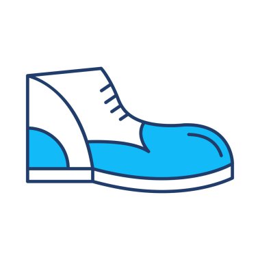 spor ayakkabı düz simgesi beyaz arka plan, vektör, illüstrasyon izole