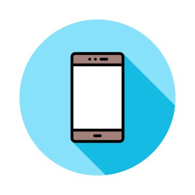 cep telefon düz simgesi, vektör, illüstrasyon 