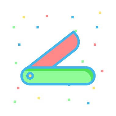 ustura düz simgesi, vektör, illüstrasyon