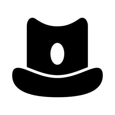 moda şapka düz simgesi, vektör, illüstrasyon