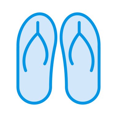 Flip flop düz simgesi, vektör, illüstrasyon