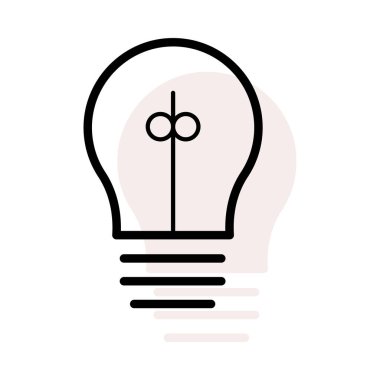 ampul düz simgesi, vektör, illüstrasyon, fikir kavramı 