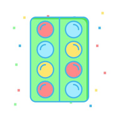 ilaç tablet düz simgesi, vektör, illüstrasyon  