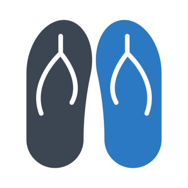 Flip flop düz simgesi, vektör, illüstrasyon