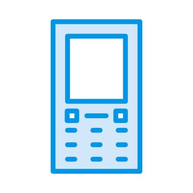cep telefon düz simgesi, vektör, illüstrasyon 