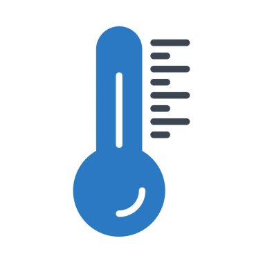 termometre düz simgesi, vektör, illüstrasyon