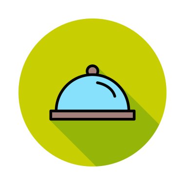 Restoran, yemek düz simgesi, vektör, illüstrasyon