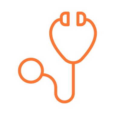 stetoskop düz simgesi, vektör, illüstrasyon