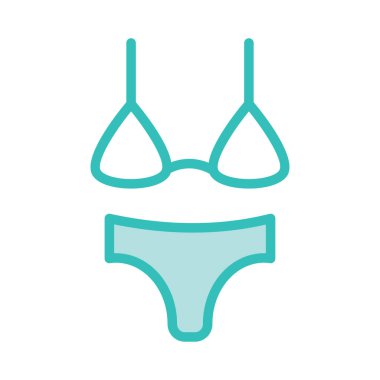 iç çamaşırı düz simgesi, vektör, illüstrasyon  