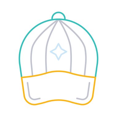 spor kap düz simgesi, vektör, illüstrasyon