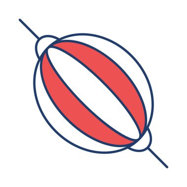 boks torbası düz simgesi beyaz arka plan, vektör, illüstrasyon izole