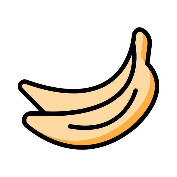Bananes Icône Plate Vecteur Illustration — Image vectorielle