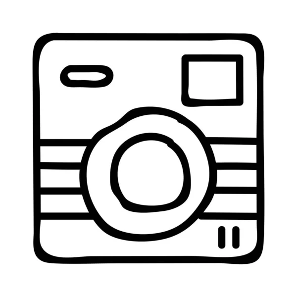 Camera Flat Icon Vector Illustration Photography Concept — Stock Vector