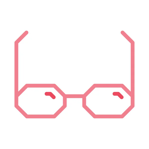 Gafas Moda Icono Plano Vector Ilustración — Vector de stock