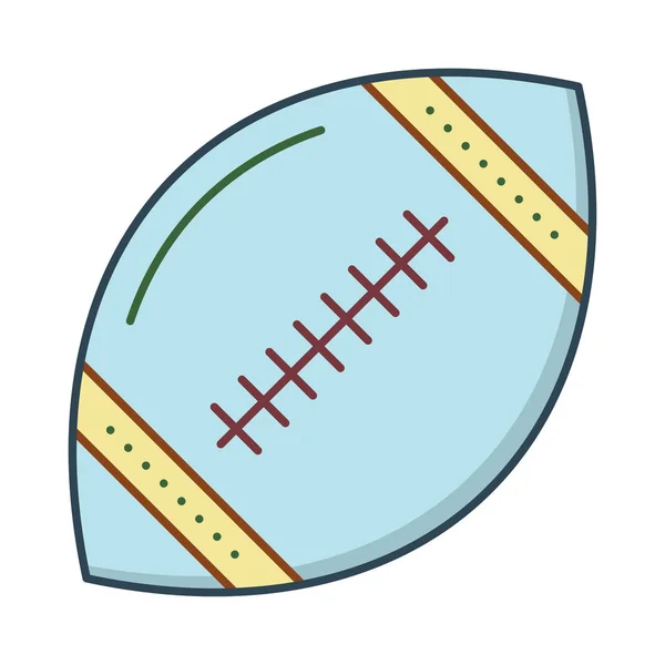 Rugby Ball Flaches Symbol Isoliert Auf Weißem Hintergrund Vektor Illustration — Stockvektor