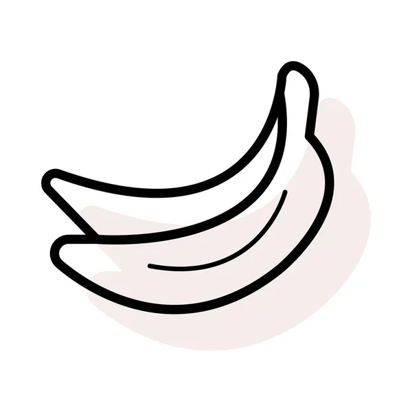 Bananes Icône Plate Vecteur Illustration — Image vectorielle