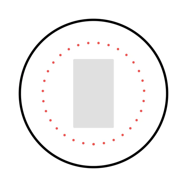 Cricket Stadion Plat Pictogram Geïsoleerd Een Witte Achtergrond Vector Illustratie — Stockvector