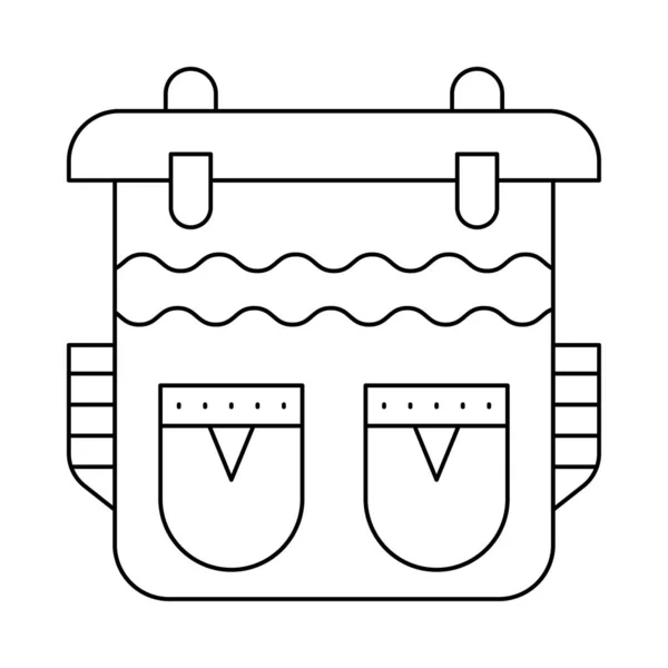 Bolsa Deporte Icono Plano Aislado Sobre Fondo Blanco Vector Ilustración — Vector de stock