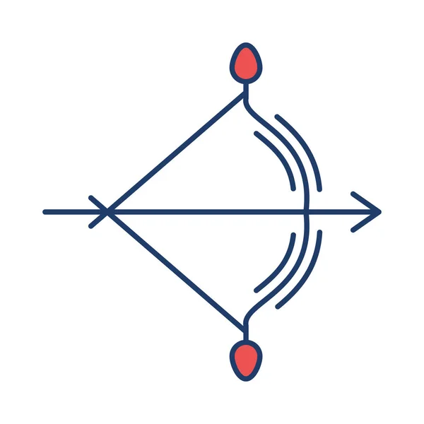 Pfeil Und Bogen Flaches Symbol Isoliert Auf Weißem Hintergrund Vektor — Stockvektor