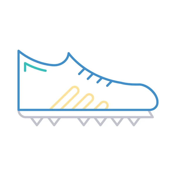 Zapatilla Deporte Icono Plano Aislado Sobre Fondo Blanco Vector Ilustración — Archivo Imágenes Vectoriales