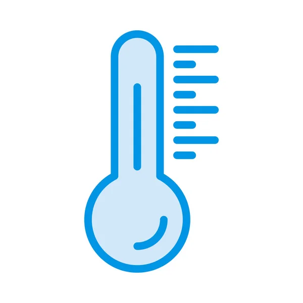 Termometro Icona Piatta Vettore Illustrazione — Vettoriale Stock