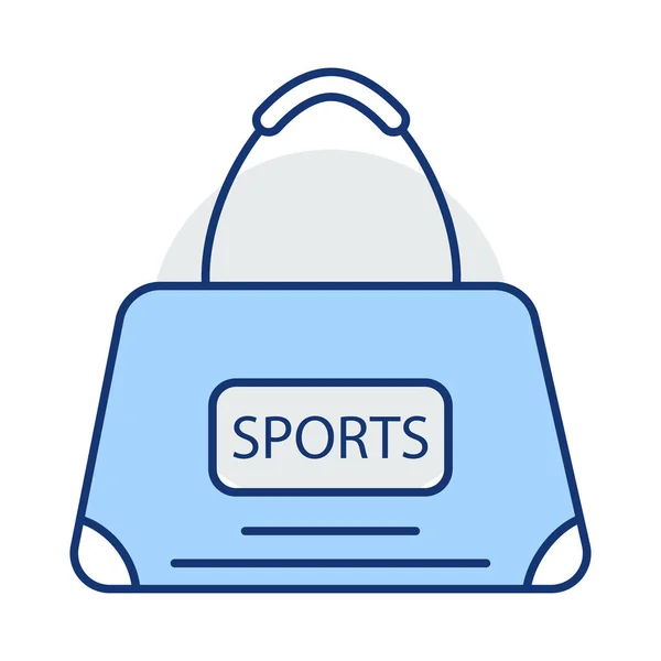 スポーツ バッグ フラット アイコン白背景 ベクトル イラストに分離 — ストックベクタ