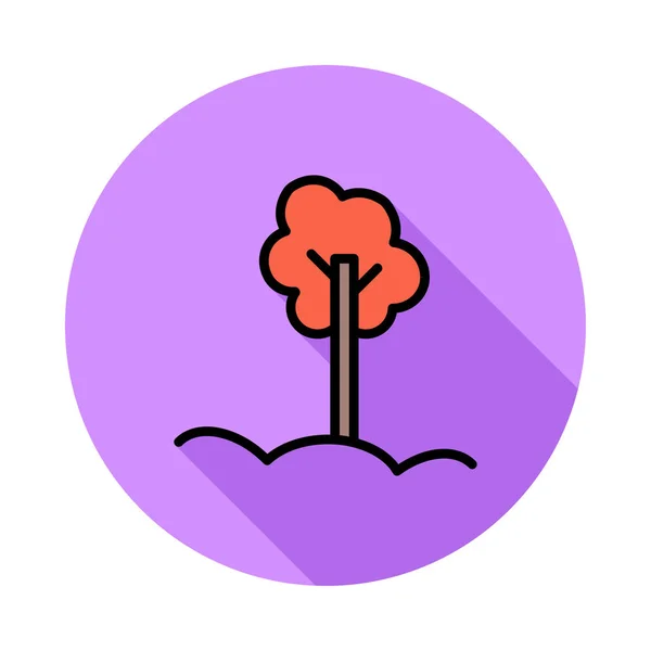 Árbol Parque Icono Plano Vector Ilustración — Vector de stock