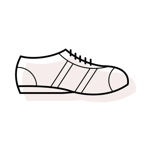 Jogger Sneaker Flat Ikonen Isolerad Vit Bakgrund Vektor Illustration — Stock vektor