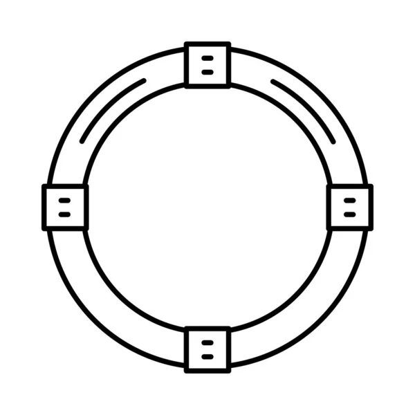 Life Tube Flaches Symbol Isoliert Auf Weißem Hintergrund Vektor Illustration — Stockvektor