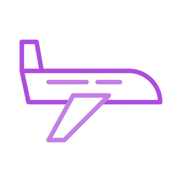 Samolot Lotu Płaskie Ikona Wektor Ilustracja Podróży Koncepcja — Wektor stockowy