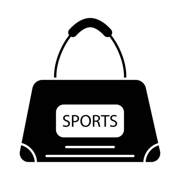 Sport Bag Flat Icon Isolated White Background Vector Illustration — Stock Vector