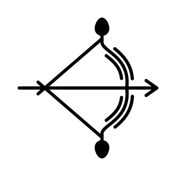 Pfeil Und Bogen Flaches Symbol Isoliert Auf Weißem Hintergrund Vektor — Stockvektor