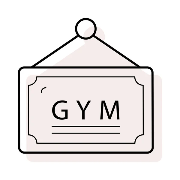 Tablero Gimnasio Icono Plano Aislado Sobre Fondo Blanco Vector Ilustración — Vector de stock