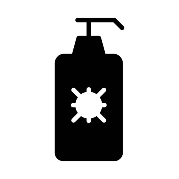 Shampoo Bottle Flat Icon Vector Illustration — Stock Vector