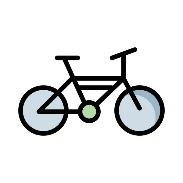 Icono Plano Bicicleta Vector Ilustración — Vector de stock