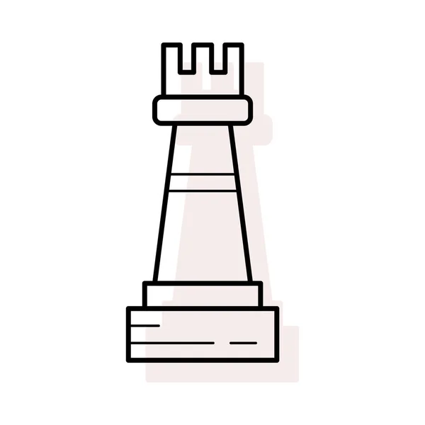 Šachy Kus Plochého Ikona Izolovaných Bílém Pozadí Vektor Ilustrace — Stockový vektor