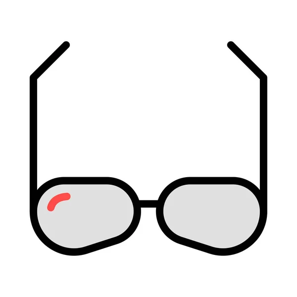 Gafas Moda Icono Plano Vector Ilustración — Vector de stock