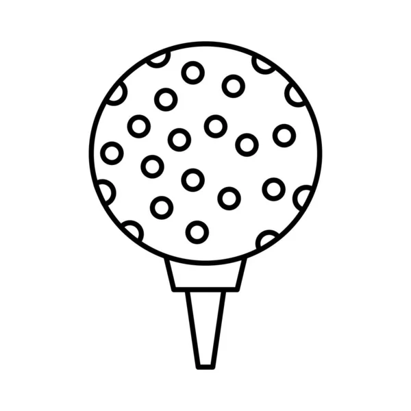 Bola Golfe Ícone Plano Isolado Fundo Branco Vetor Ilustração —  Vetores de Stock