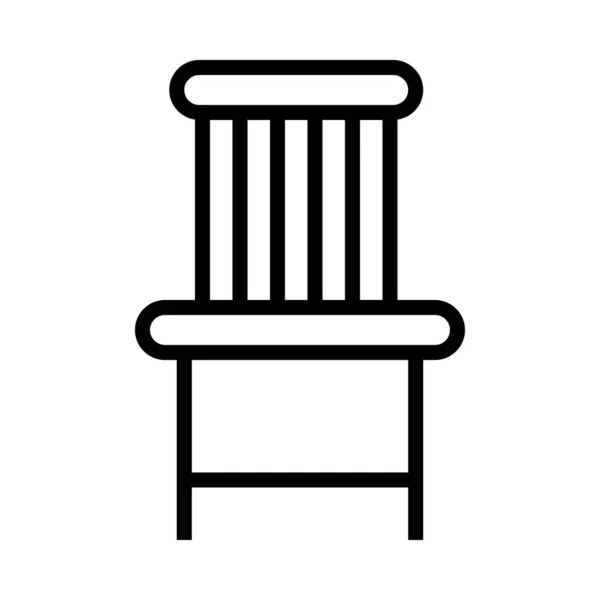 Stuhl Flaches Symbol Vektor Illustration Innenraumkonzept — Stockvektor