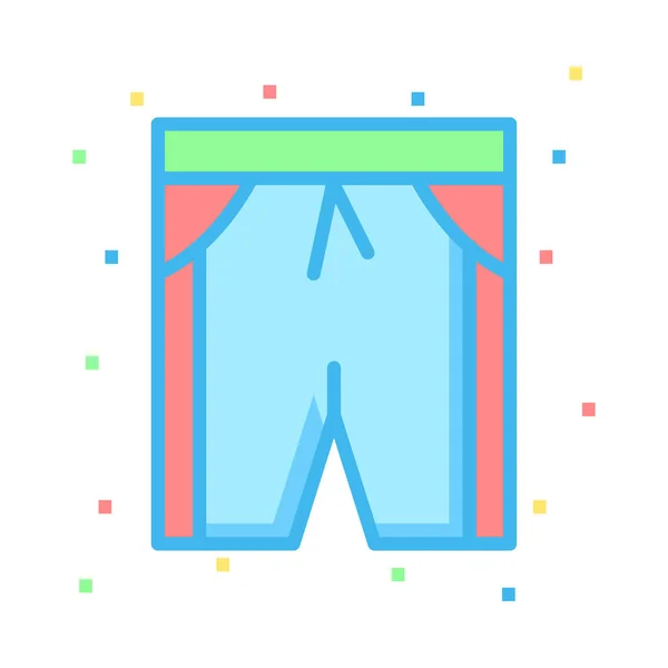 Male Underwear Flat Icon Vector Illustration — Stock Vector