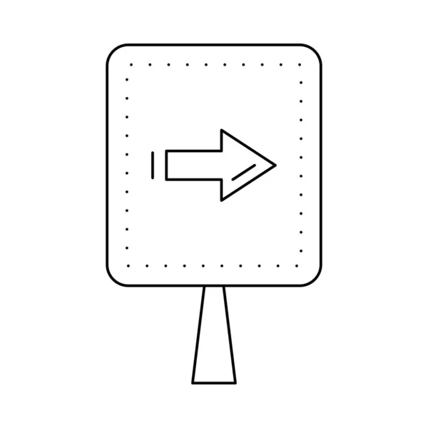 板与右箭头平面图标隔离在白色背景 — 图库矢量图片