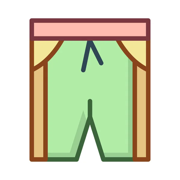 Ropa Interior Masculina Icono Plano Vector Ilustración — Archivo Imágenes Vectoriales