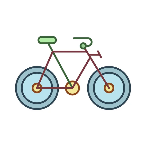 Fiets Plat Pictogram Vector Illustratie — Stockvector