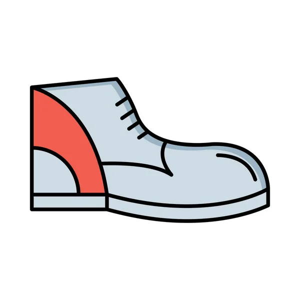 Sneaker Flat Ikonen Isolerad Vit Bakgrund Vektor Illustration — Stock vektor