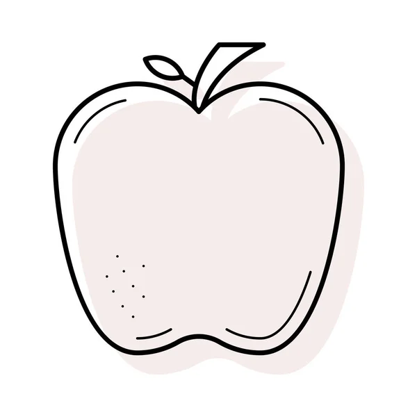 Apple Ovocné Ploché Ikony Vektorová Ilustrace — Stockový vektor